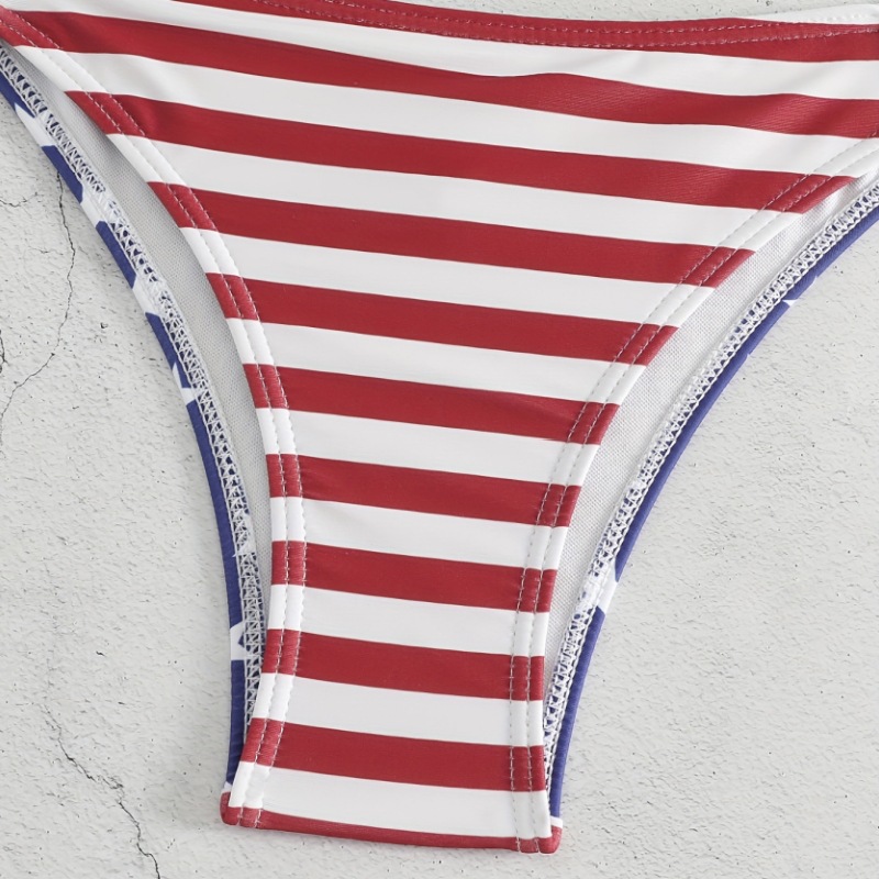 Traje de baño de las mujeres rayadas atractivas europeas y americanas todo partido Bikini de playa moda nuevo traje de baño dividido Bikini de comercio exterior