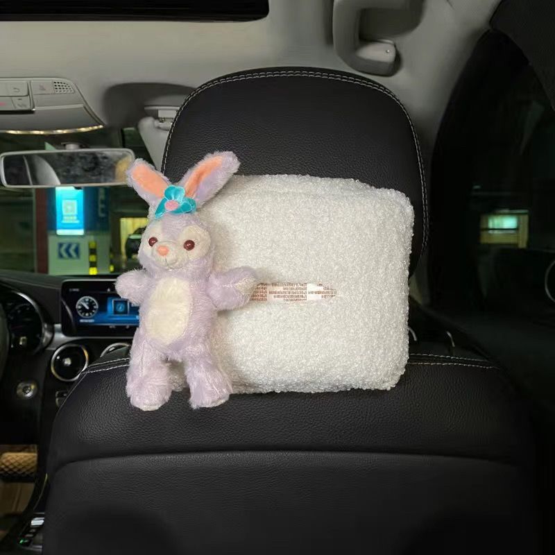 Car-mounted tissue box, hanging style, popular with women, creative and cute tissue box for car seats, napkin holder for car use