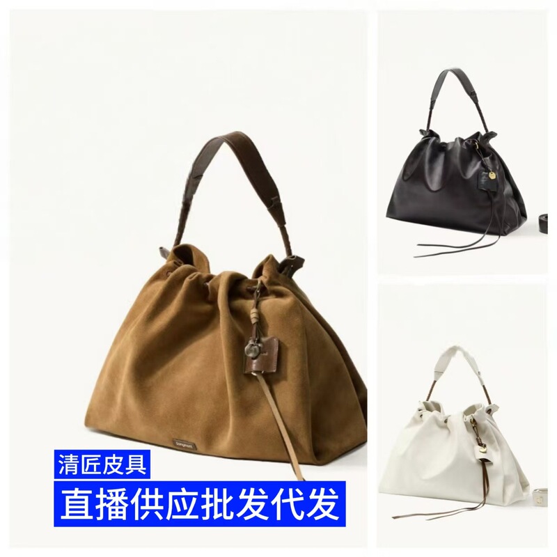 【Wen Qi's style】Songshan Xia Baina tote bag, large-capacity trash bag, commuter hobo bag 【Wen Qi's style】Songshan Xia Baina tote bag, large-capacity trash bag, commuter hobo bag