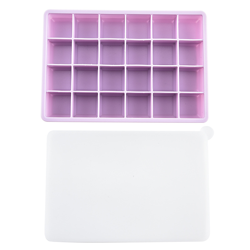 Molde de silicona para hielo transfronterizo, bandeja de hielo de grado alimenticio con tapa de silicona, bandeja de hielo de 15 compartimentos, bandeja de hielo de 24 compartimentos image 15