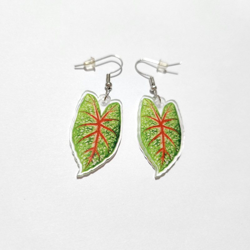 1 Pair Vacation Leaves Arylic Drop Earrings display picture 3
