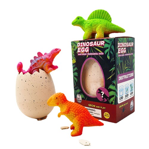 Puzzle dinosaur egg broken shell cartoon dinosaur soaked in water and enlarged and expanded dinosaur hatching egg children's simulation toy cross-border