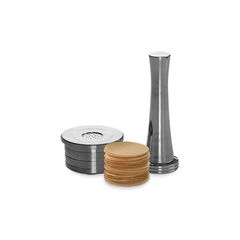 Compatible with Delta Q Stainless Steel Capsule Coffee Reusable Filter Coffee with Filter