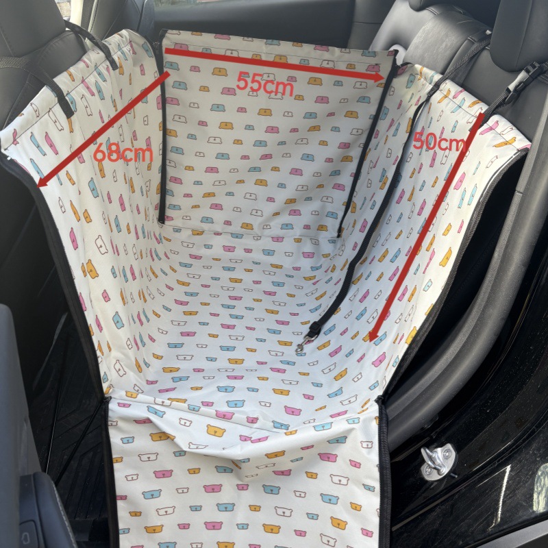 Alfombra de coche para mascotas de doble capa transfronteriza alfombra de coche de salida para perros fila trasera Asiento único estera para mascotas cubierta de asiento protectora