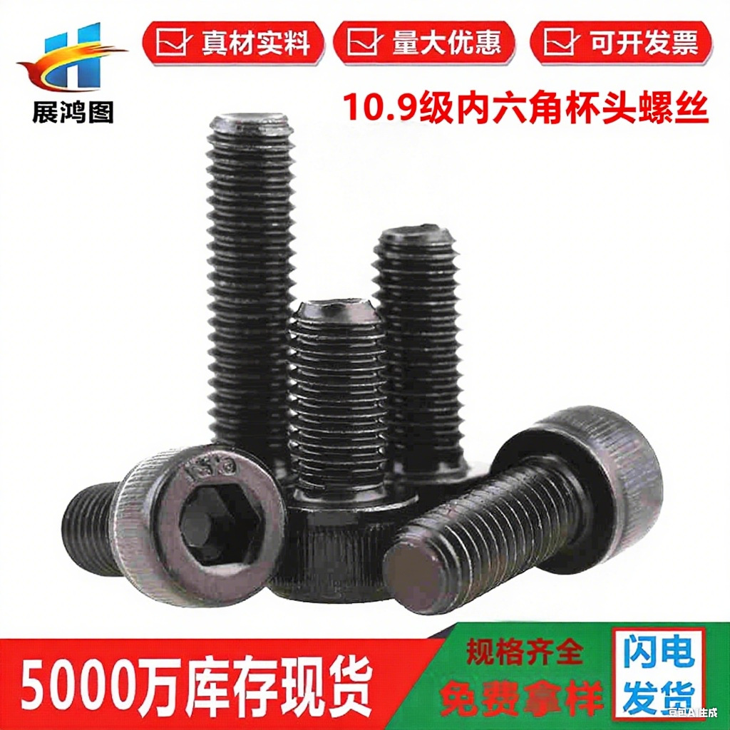 10.9级内六角杯头螺栓 高强度杯头螺栓圆柱头螺丝M1.4M1.6M2M2M3
