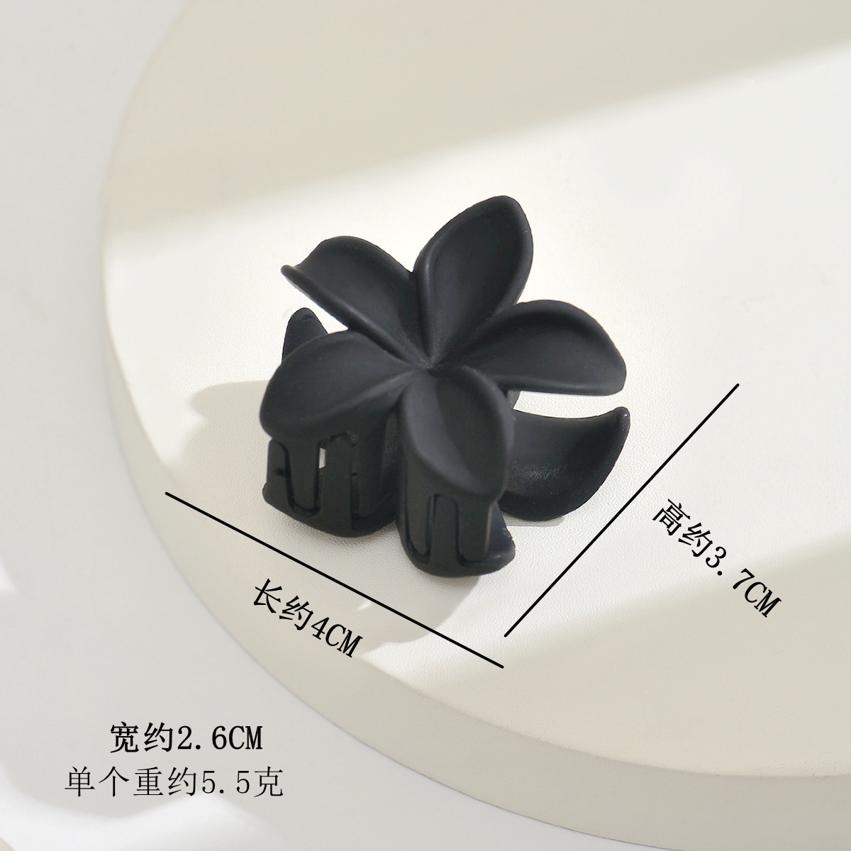 Galvanizado oro y plata huevo flor flor abrazadera de cabello color mediano agarrar abrazadera de cabello medio agarrar abrazadera de cabello de plástico 4cm