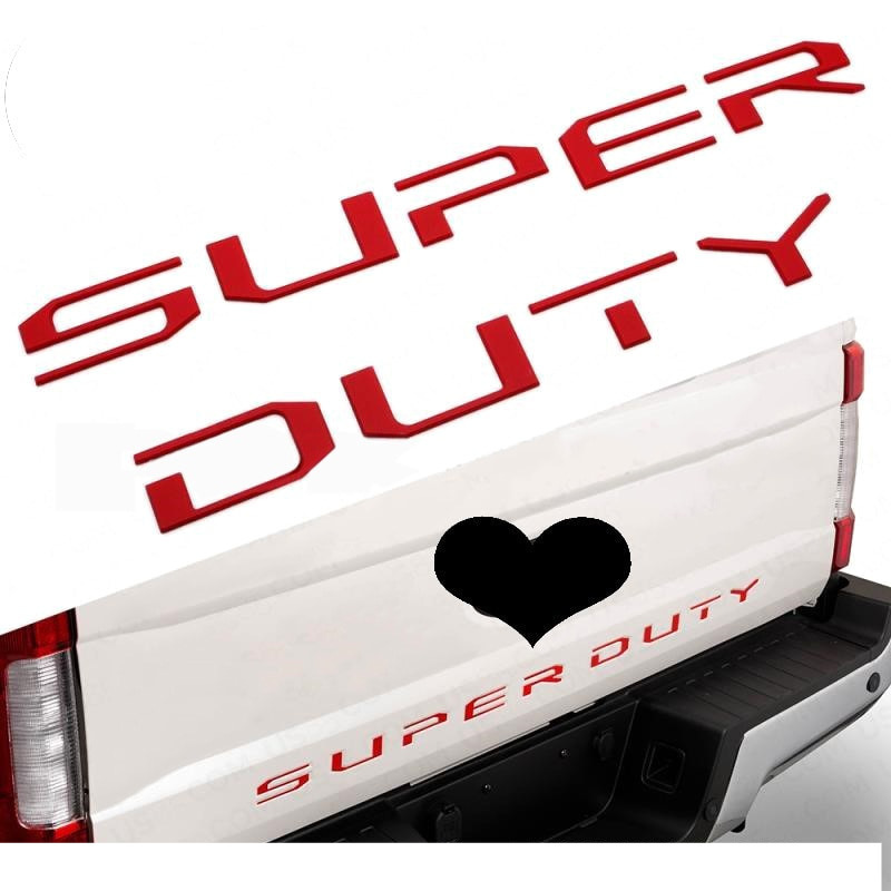 Suitable for 17-19 Ford Pickup Truck Superduty Tailgate Sticker 3D Stereo Front and Rear Car Logo Sticker Electroplating