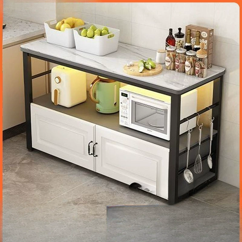 Mlo кухонный стол для резки сланца, операционный стол, напольный бытовой многослойный стеллаж для хранения, шкаф для хранения микроволновой печи, стол