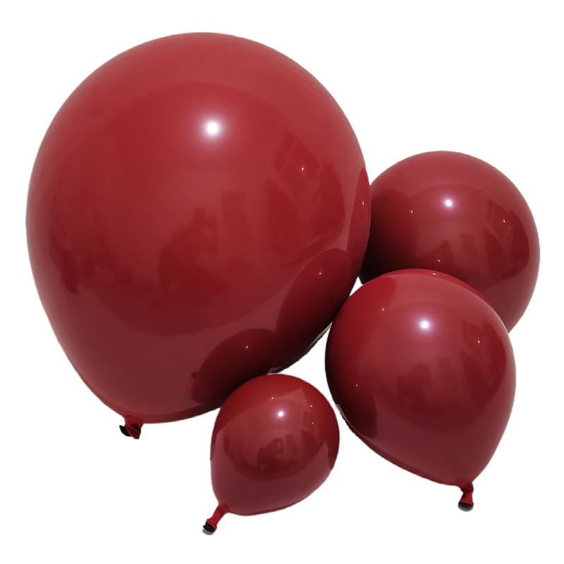 结婚气球批发双层石榴红婚庆气球婚礼装饰婚房布置拱门宝石红气球