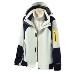 秋冬の新型アウトドア突撃服2点セットは取り外し可能な男女同型保温フード付きコートアマゾンクロスボーダー