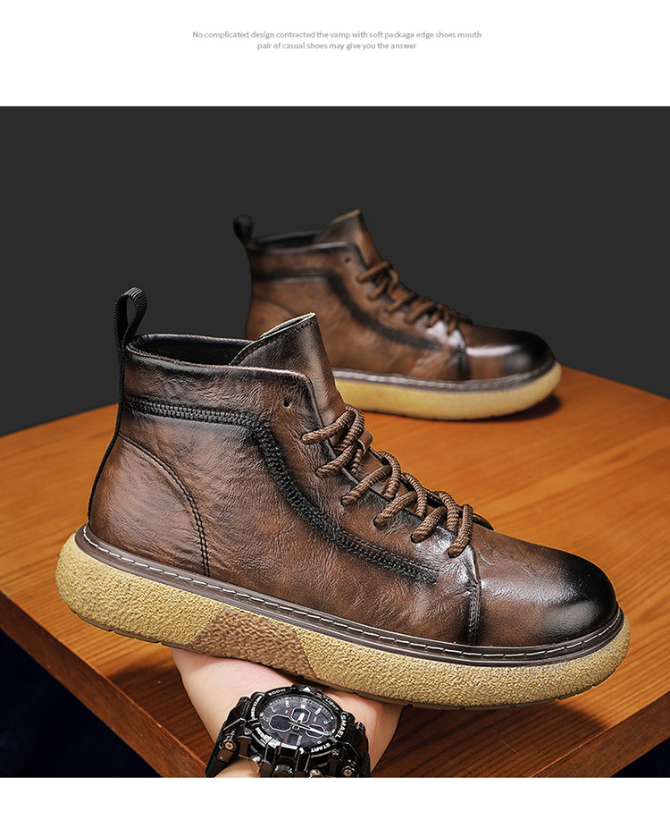 Visoki Martin škornji za jesen 2024, novi trendi, usnjeni, vodoodporni in odporni na obrabo, modni moški delovni škornji_voghion.com