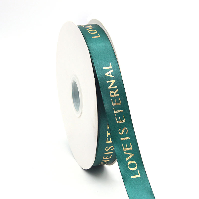 2,5 cm regalo de cumpleaños decoración de impresión AMOR cinta de flores pastel de regalo de embalaje Cinta de Oro Tianyi belleza