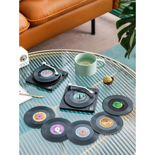 D 66496 Retro heat insulation coaster ���źڽ����ȱ���