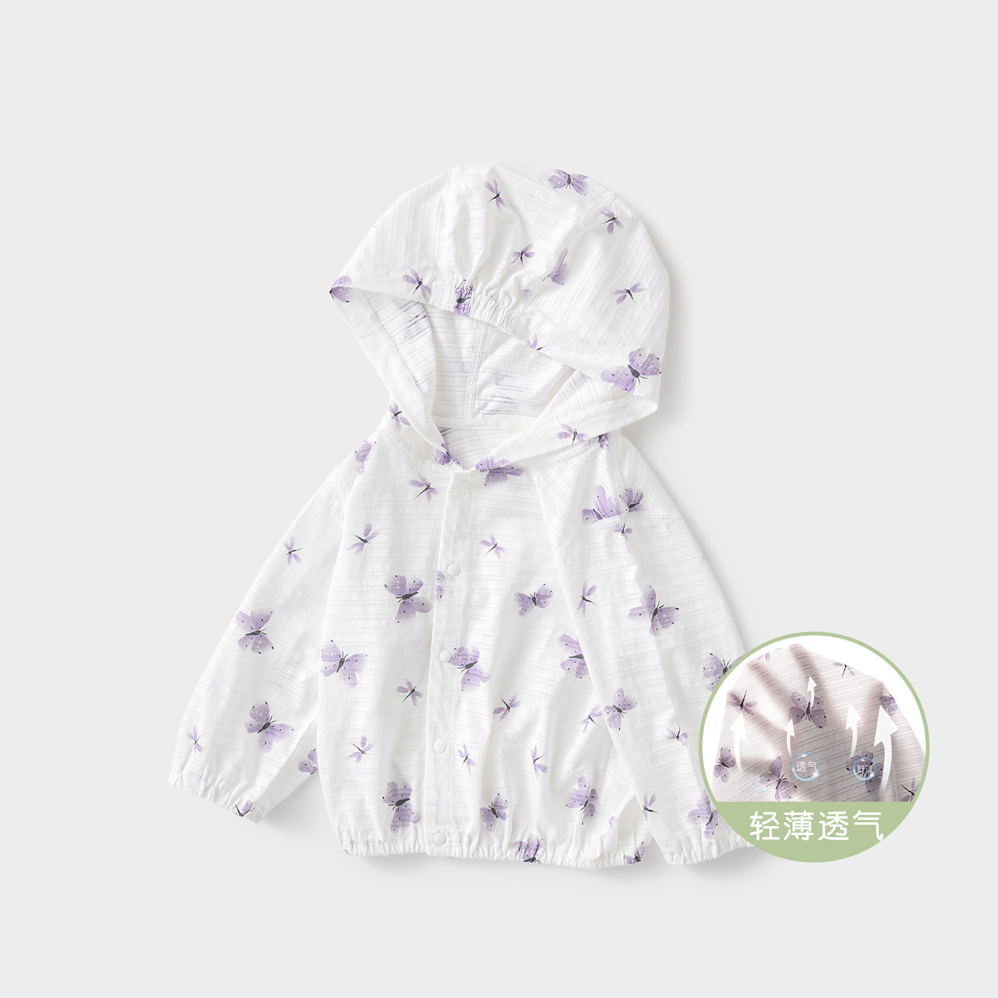 Camacos solares para bebés de verano de algodón para niños delgados chaqueta con capuz para niños y niñas Cardigan chaqueta de verano para bebés image 10