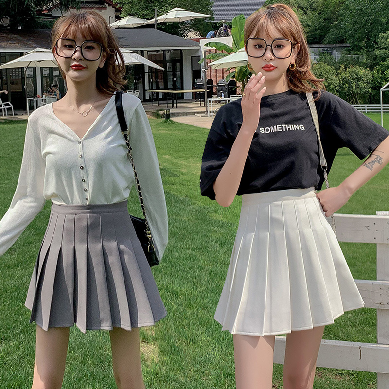 JK pleated skirt female summer Korean version of the high waist autumn and winter new black short skirt student anti-wrinkle A word pleating skirt