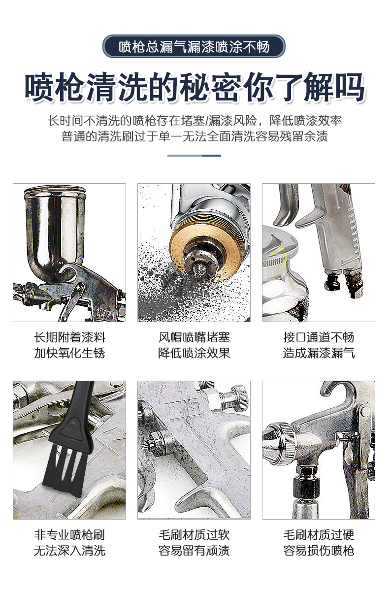 Car Paint Spray Gun Cleaning Brush Model Spray Pen Spray Gun Nozzle Pipe Cleaning Brush Cleaning Needle Wholesale