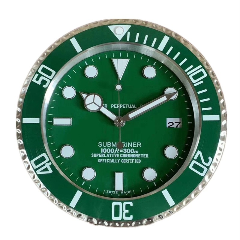 源头工厂直销 R L X 水鬼 GMT SEA 迪通拿系列14寸金属外壳表挂钟|undefined