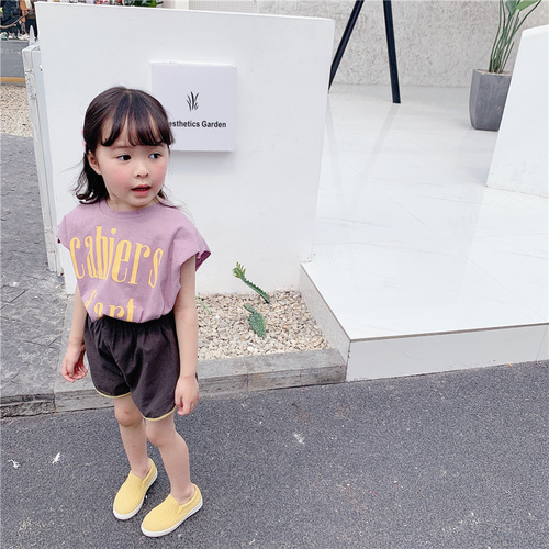 adbaby children's clothing 2024 new summer products girls Korean summer wear sleeveless T-shirt vest 20513
