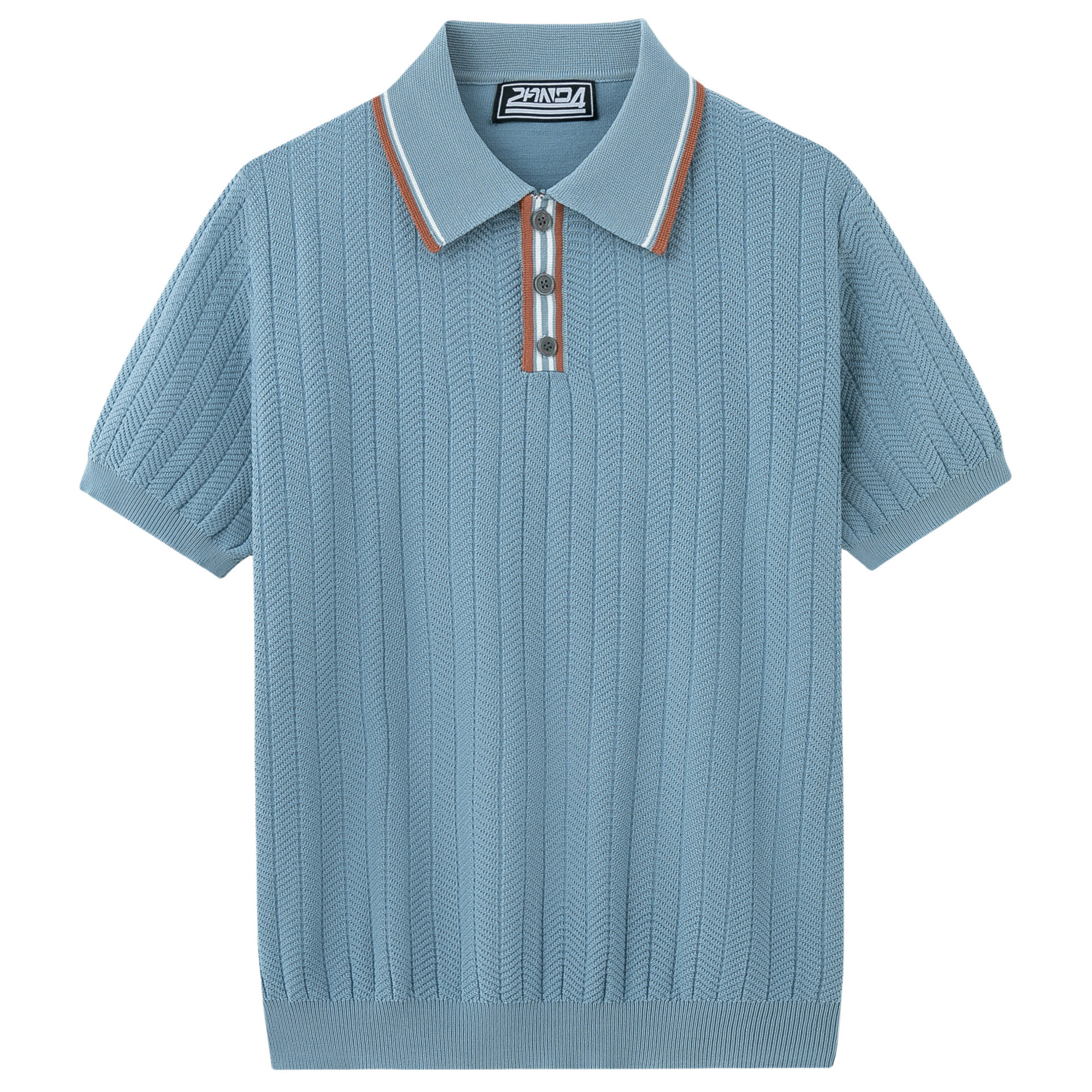 Foreign Trade Men's Clothing Men's Summer Casual Short-Sleeved Knitwear Tops Cross-Border Casual Knitted Polo Shirt Sy0018