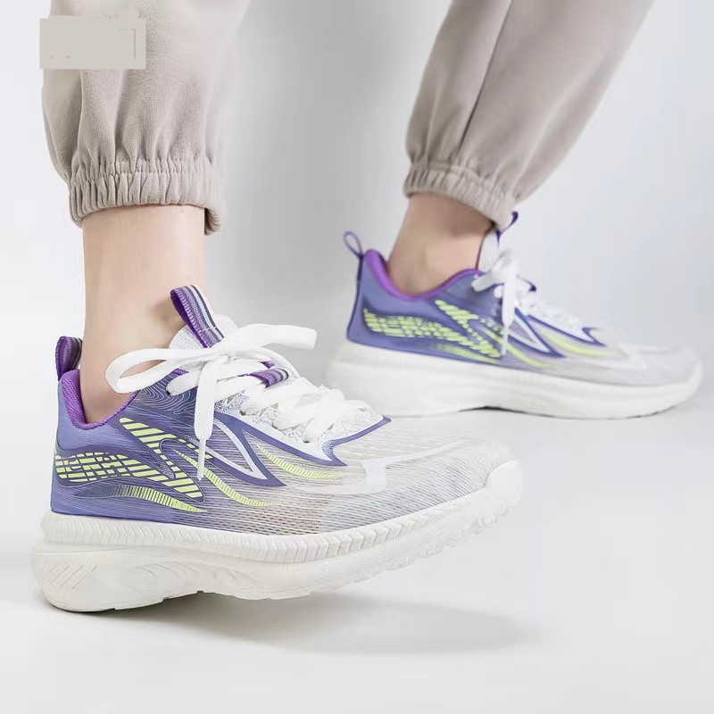 2024 primavera nuevos zapatos de mujer moda casual zapatilla inferior suave color a juego punta redonda transpirable zapatos de mujer comercio exterior