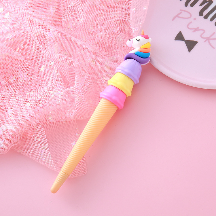 Unicorn Haagen-Dazs bolígrafo de góner papelería creativa estudiante dibujos animados cono pluma de agua pluma de firma de oficina