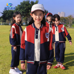 瀾洋貝貝共同購入小学生制服スーツカスタム春秋服三点セットクラス服園服運動Y322