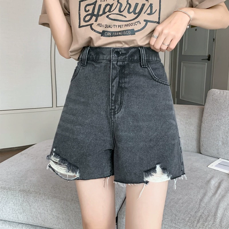 200/300 кг Экстра-большие джинсы плюс увеличение жира рваные широкие шорты 210