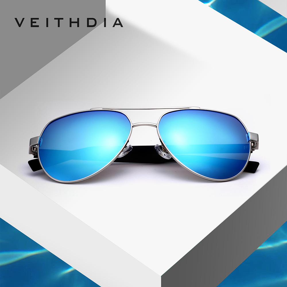 Gafas de sol revestidas resistentes a los rayos UV polarizadas para hombres Acero inoxidable 2022 Nuevo espejo de rana en stock al por mayor 2800