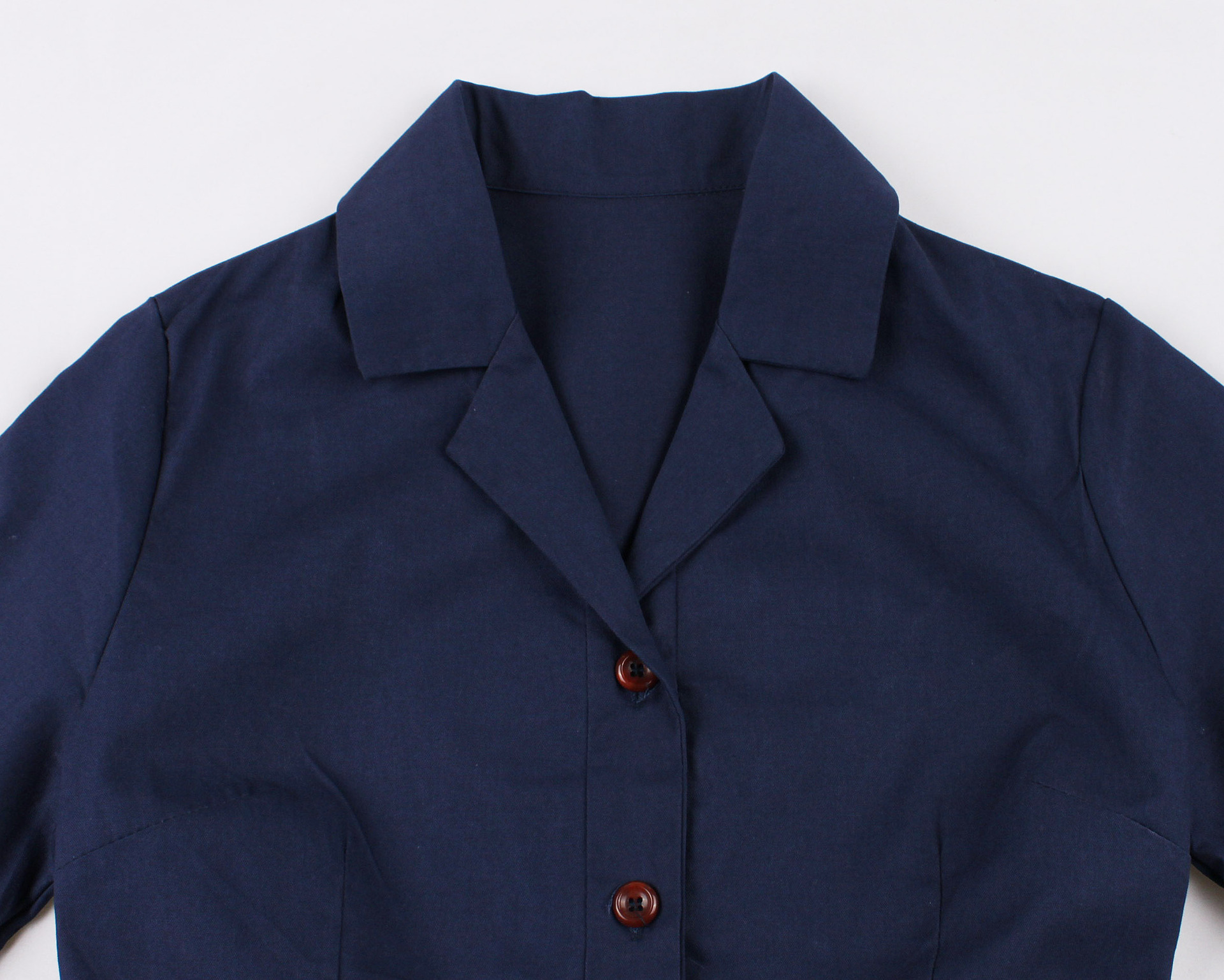 Title 10, Robe de couleur unie à col tailleur et simple b...