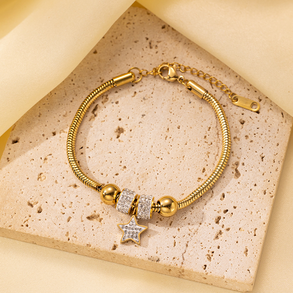 25g Weight 0.03µm-0.05µm Gold Plating Thickness PVD Coated Gold Plating Process 18K Real Gold Plated Plating Material 304 Stainless Steel Pendant Material Zircon Inlay Material Bracelets Classification 304 Stainless Steel Chain Material Cuban Link Chain Curb Chain, box chain, Twisted Rope Chain, snake chain, figaro chain Chain Type 1 Piece Quantity Daily Occasion 304 Stainless Steel Material Eye, Flower, Butterfly Pattern Women's Gender Casual, Simple Style Style Enamel, Inlay Craft Casual Simple Style Eye Flower Butterfly Titanium Steel Zircon Bracelets In Bulk 6