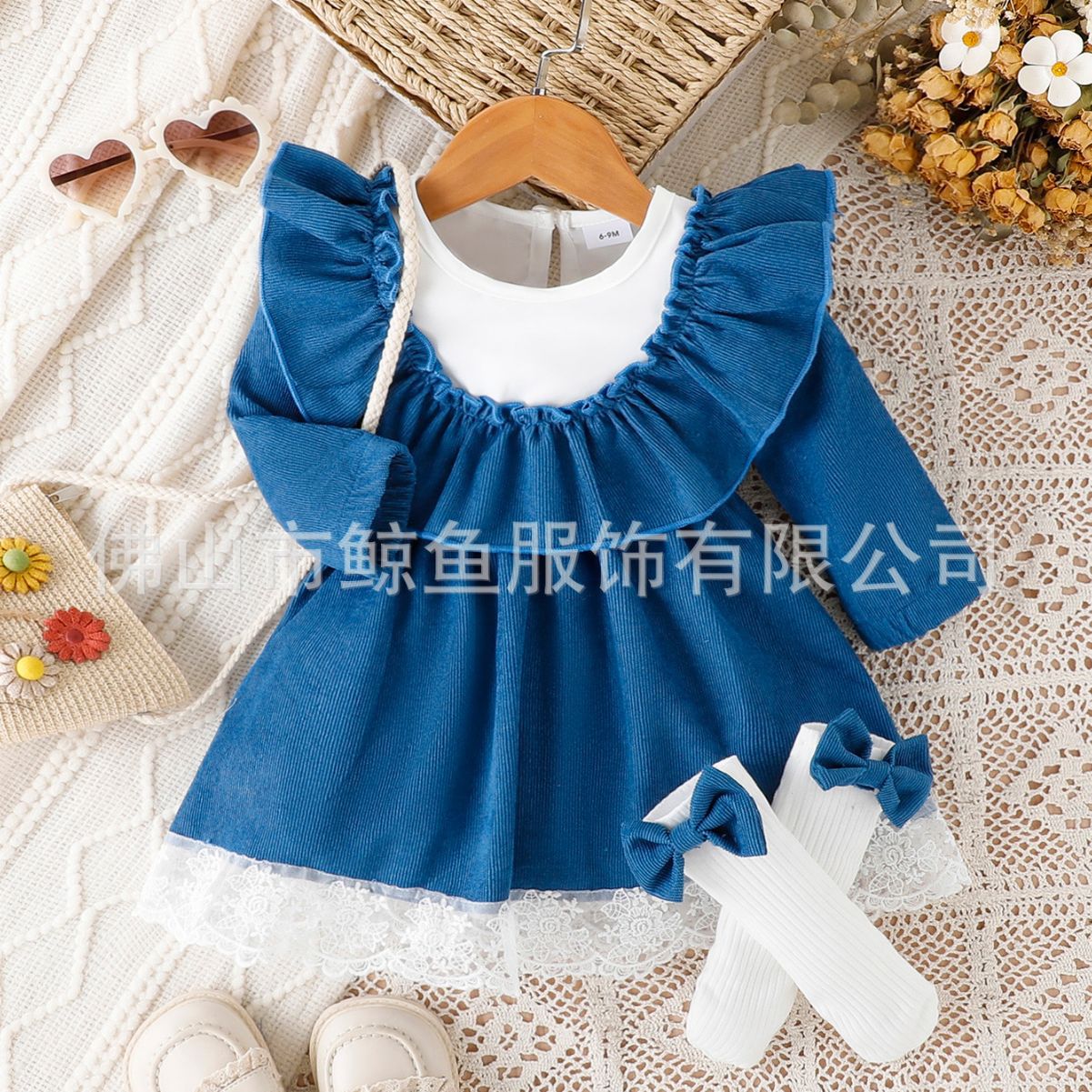 2023 autumn new baby girls lace new dres...