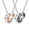 Fashionable universal necklace stainless steel for beloved, European style, wholesale