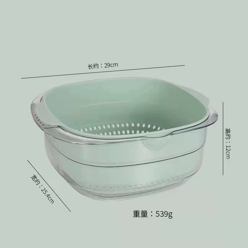Популярная в Douyin прозрачная двойная корзина-дренаж, пластиковая раковина для мытья, многофункциональная кухонная раковина для мытья