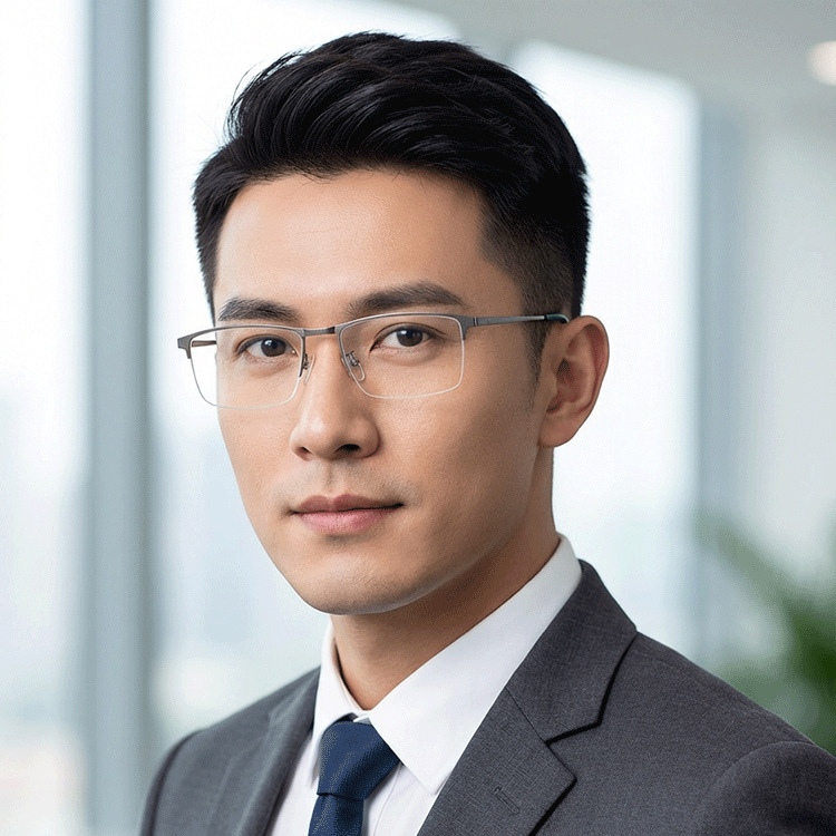 高品质63113超轻IP合金半框眼镜架男士 商务半框镜框