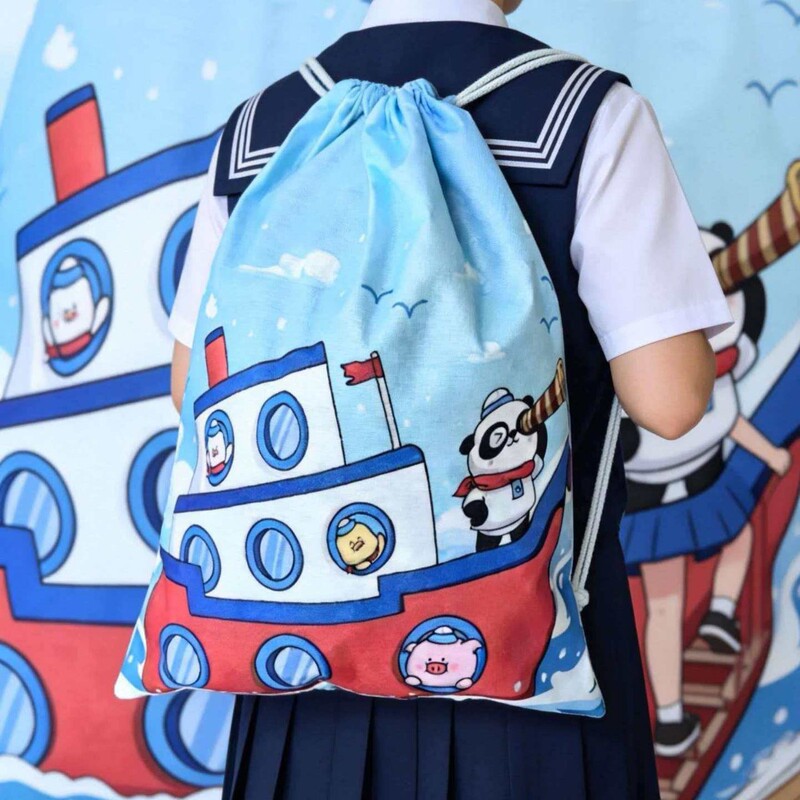 Beerus Nautical Series Children's Swimming Bag Drawstring Pocket Swimsuit Portable Storage Bag Toiletry Equipment Beerus Nautical Series Children's Swimming Bag Drawstring Pocket Swimsuit Portable Storage Bag Toiletry Equipment