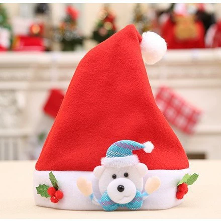 Children raising a bear hat
