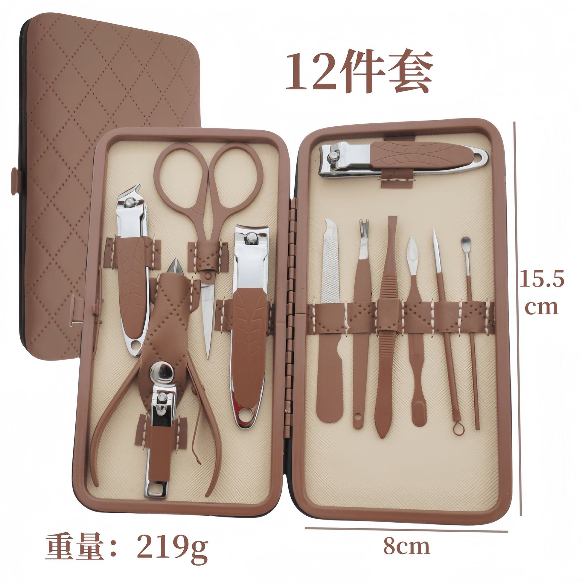 Brown set, 12 pieces