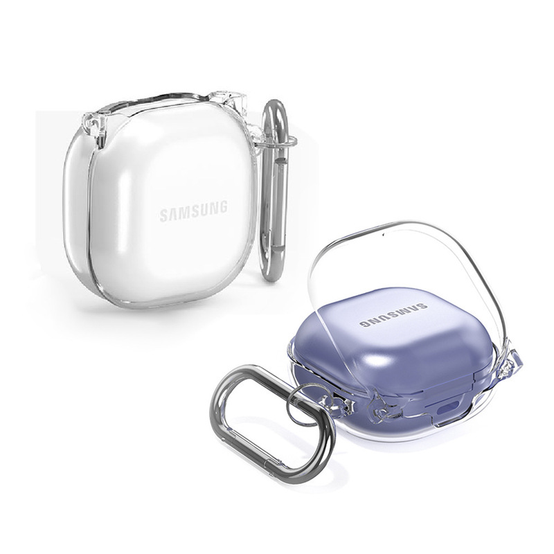 Suitable for Samsung Galaxy Buds2 Pro Protective Cover Pc Hard Shell High Transparent Earphone Shell Fe Cat Ear Rounded Corner Model