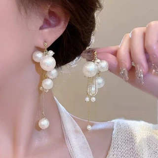 浪漫主义~度假风流苏耳环2024新款小众设计感高级耳钉耳饰女