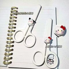 かわいいミニはさみ子供用手芸ステンレス鋼はさみ蓋付き学生ハンドブックはさみ