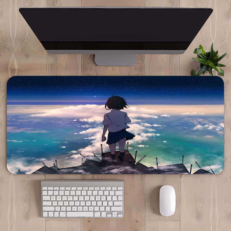 マウスパッド特大山岳風景キーボードパッド特大厚手縁取り大型デスクパッド一件代発|undefined