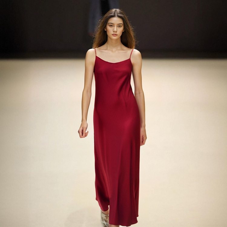 18 Mm Heavy-weight Mulberry Silk Adjustable Sling Longer Loose Matching dress Spring/Summer Hair