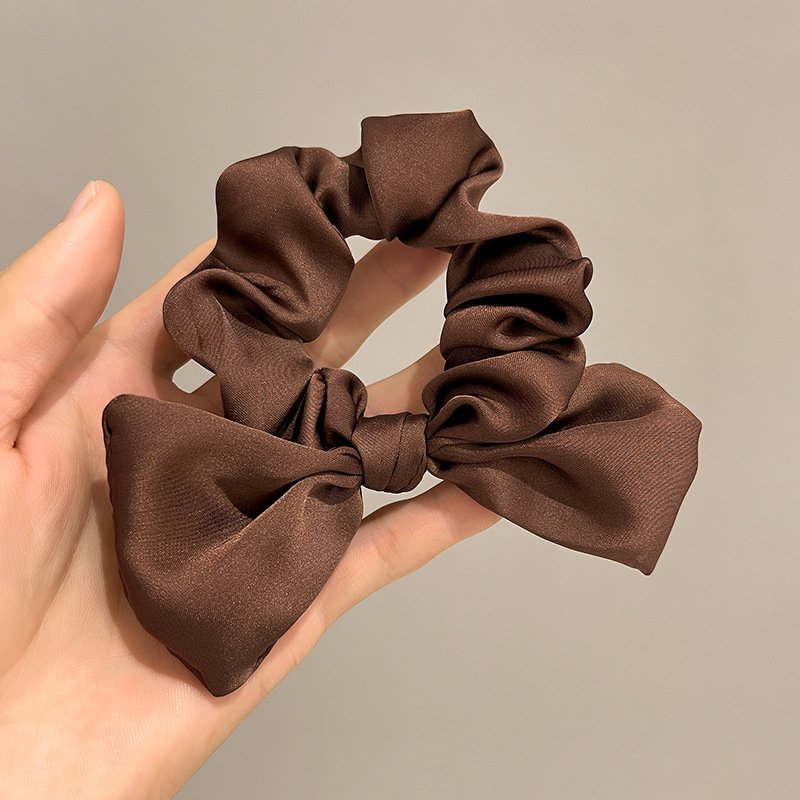 8g Weight Hair Tie Hair Accessories Type 1 Piece Quantity Holiday, Daily Occasion satin Material Solid Color, Bow Knot Pattern Women's Gender Sweet, Simple Style Style Women's Sweet Simple Style Solid Color Bow Knot Satin Hair Tie 7