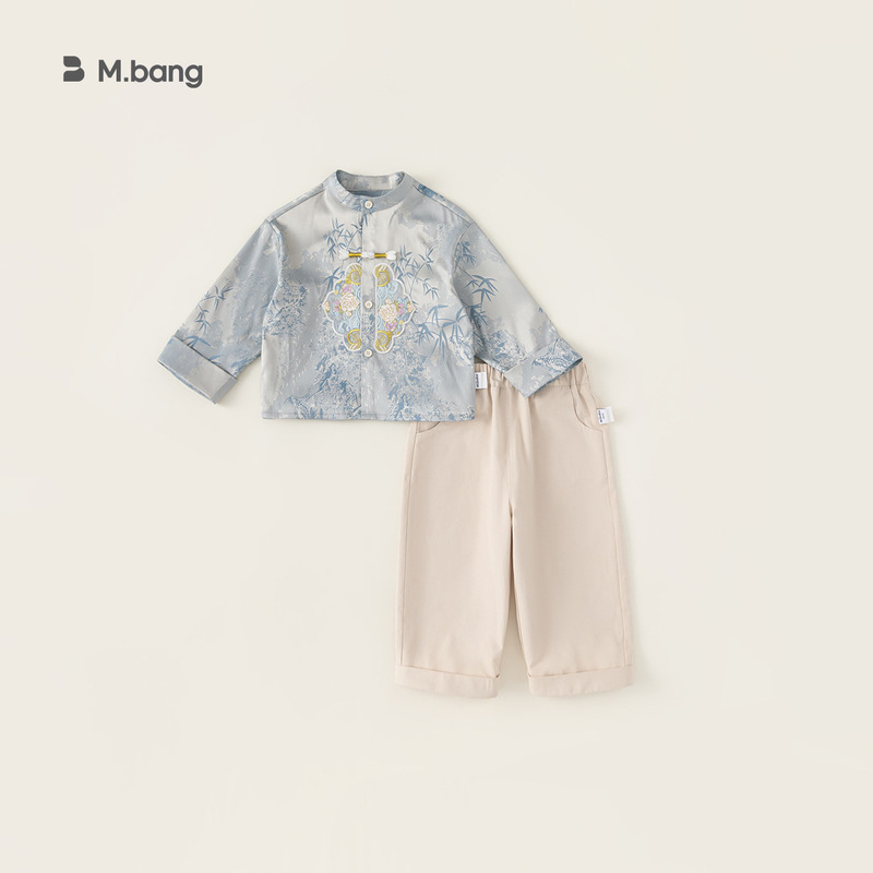 Youbao Children's Clothing Boys' Hanfu Chinese Style Spring and Autumn Festival Clothes Boys' New Chinese Style Tang Suit Set Birthday Party Outfit