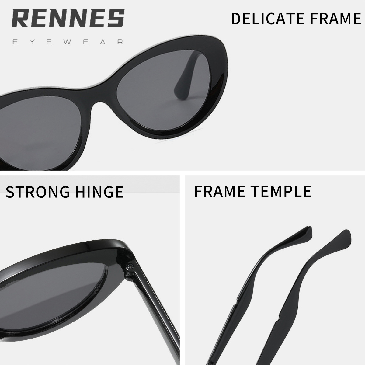 2025 retro ojo de gato color carey gafas de sol de moda mujer europea y americana simple y de alta gama celebridades de Internet con gafas de sol