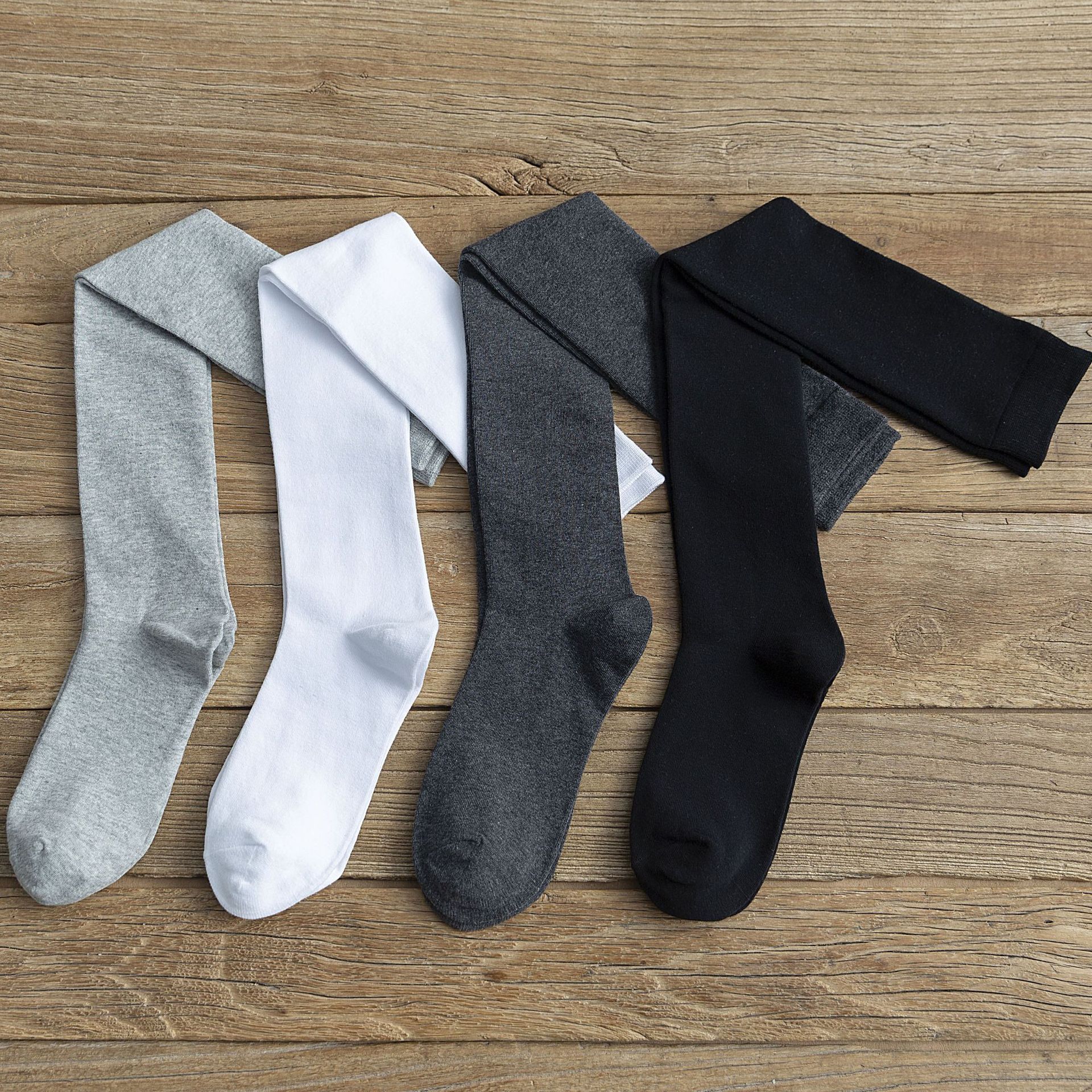 Calcetines mujer primavera color sólido japonés calcetines por encima de la rodilla jk calcetines de mujer medias medias de algodón medias altas medias medias piernas delgadas