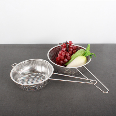 Stainless steel Frying basket Leaky spoon Strainer circular Fried Blue Fried Basket Fine mesh Colander Basket filter screen Basket