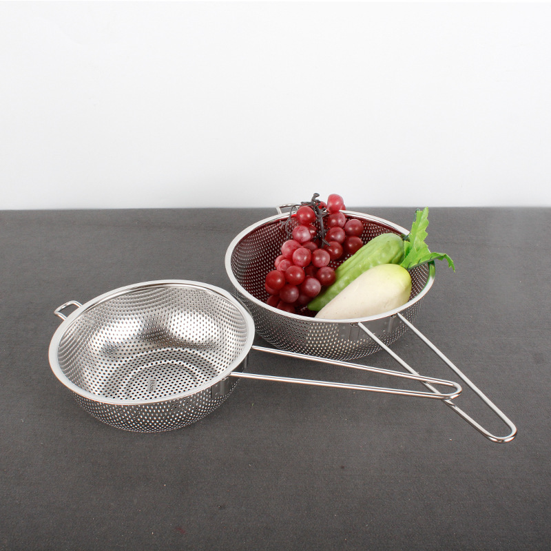 Stainless steel Frying basket Leaky spoon Strainer circular Fried Blue Fried Basket Fine mesh Colander Basket filter screen Basket