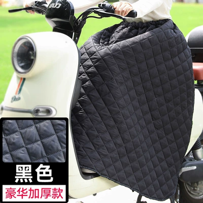 Motorcycle front windshield Autumn and Winter New Half-Body Warm - black-buckle-thickened-quilted-model-warm-and-heatingwindproof-and-waterproof