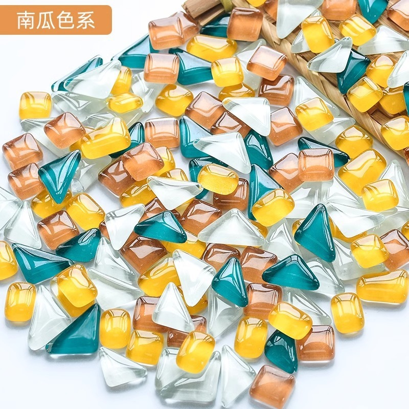 200克diy多元闪粉马赛克集合水晶自由石玻璃儿童手工材料颗粒|undefined